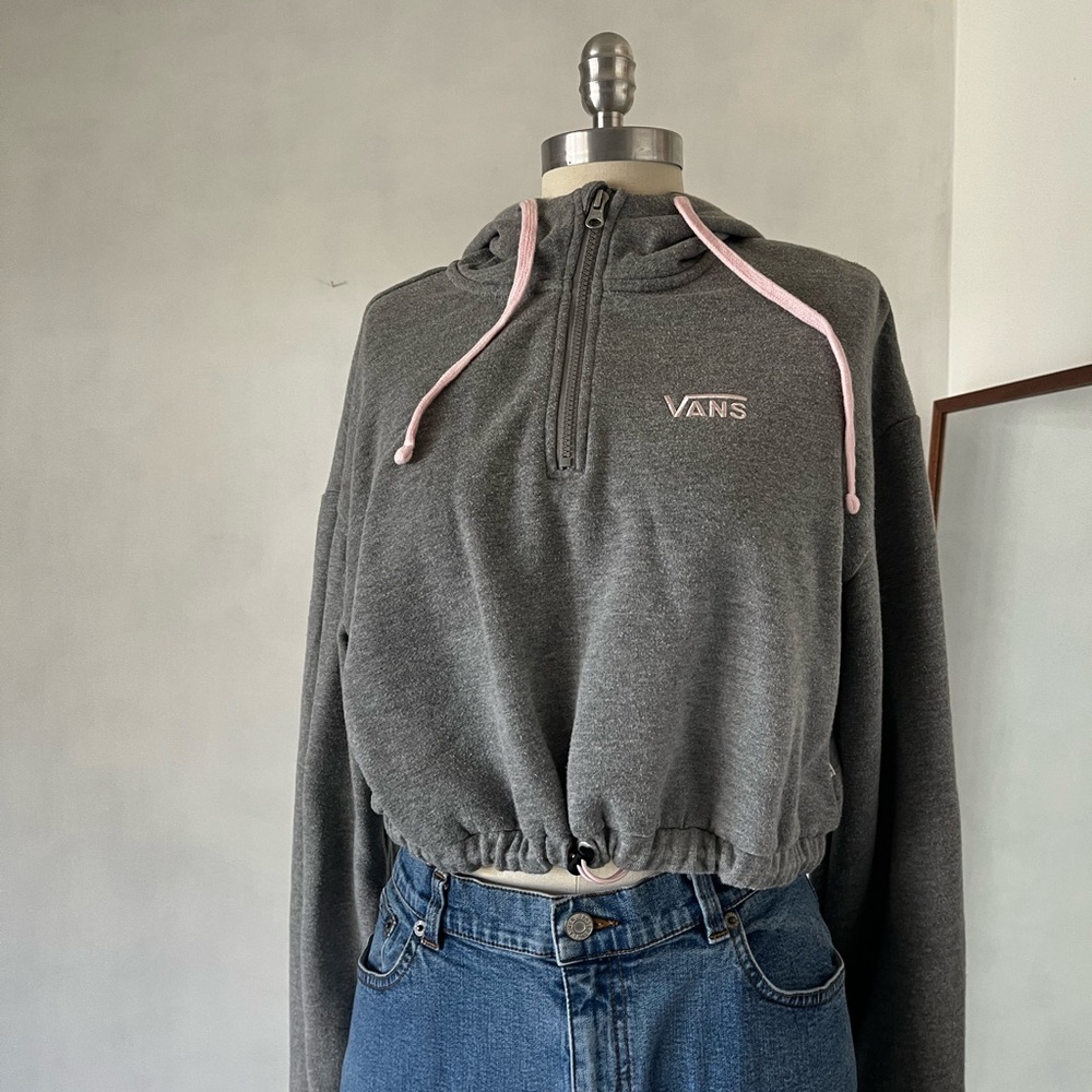 Vans grey Crop Hoodie